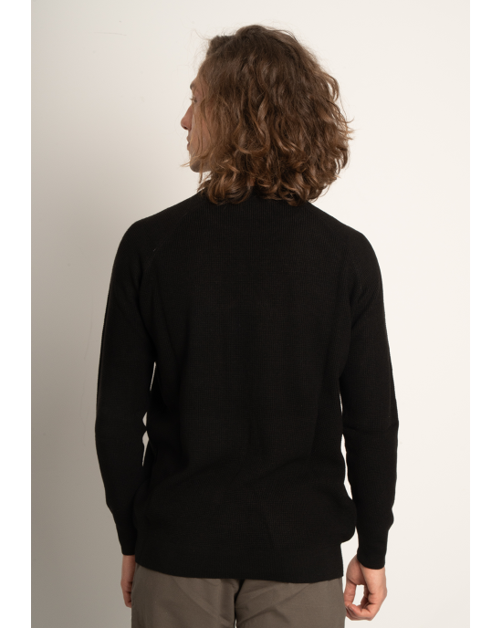Μπλούζα πλεκτή Vittorio μαύρη ΠΛΕΚΤΕΣ