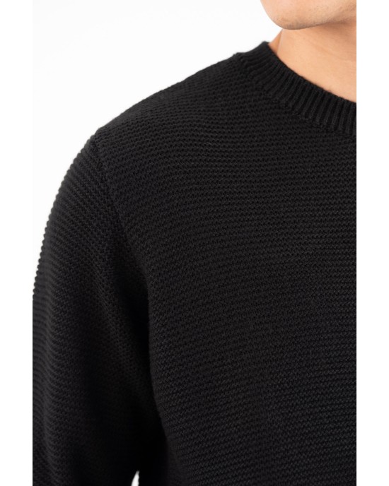Μπλούζα πλεκτή Vittorio μαύρη ΠΛΕΚΤΕΣ