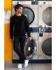 Μπλούζα πλεκτή JacknJones μαύρη ΠΛΕΚΤΕΣ