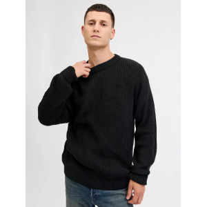 Μπλούζα πλεκτή JacknJones μαύρη Μπλούζα πλεκτή JacknJones μαύρη