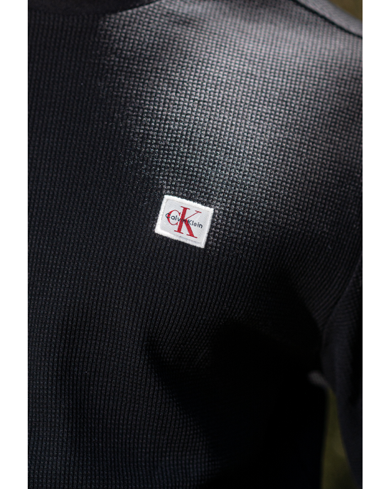 Μπλούζα πλεκτή Calvin Klein μαύρο ΠΛΕΚΤΕΣ