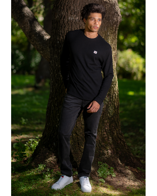 Μπλούζα πλεκτή Calvin Klein μαύρο ΠΛΕΚΤΕΣ