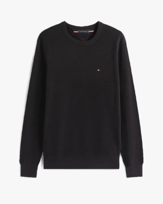 Μπλούζα πλεκτή Tommy Hilfiger μαύρη