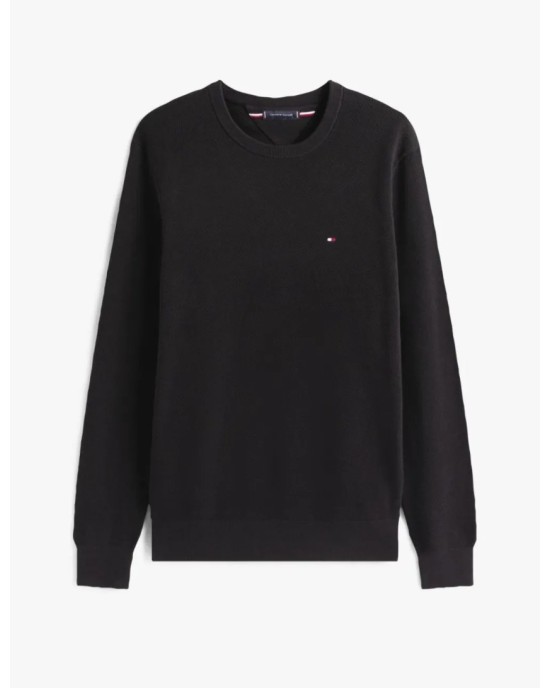 Μπλούζα πλεκτή Tommy Hilfiger μαύρη ΠΛΕΚΤΕΣ
