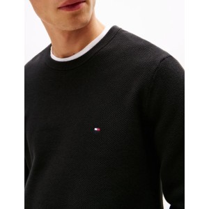 Μπλούζα πλεκτή Tommy Hilfiger μαύρη