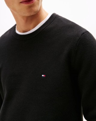 Μπλούζα πλεκτή Tommy Hilfiger μαύρη