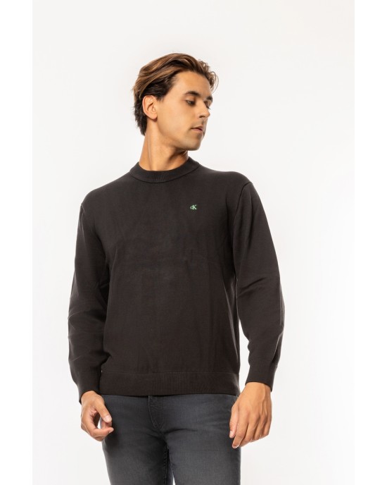 Μπλούζα πλεκτή Calvin Klein μαύρο ΠΛΕΚΤΕΣ