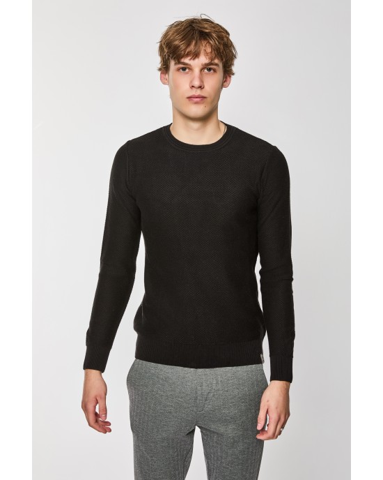 Μπλούζα πλεκτή Artisti Italiani μαύρη ΠΛΕΚΤΕΣ