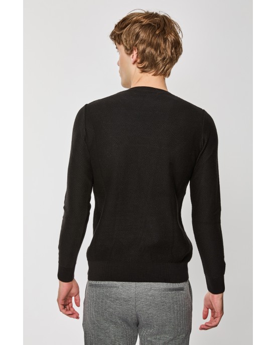 Μπλούζα πλεκτή Artisti Italiani μαύρη ΠΛΕΚΤΕΣ