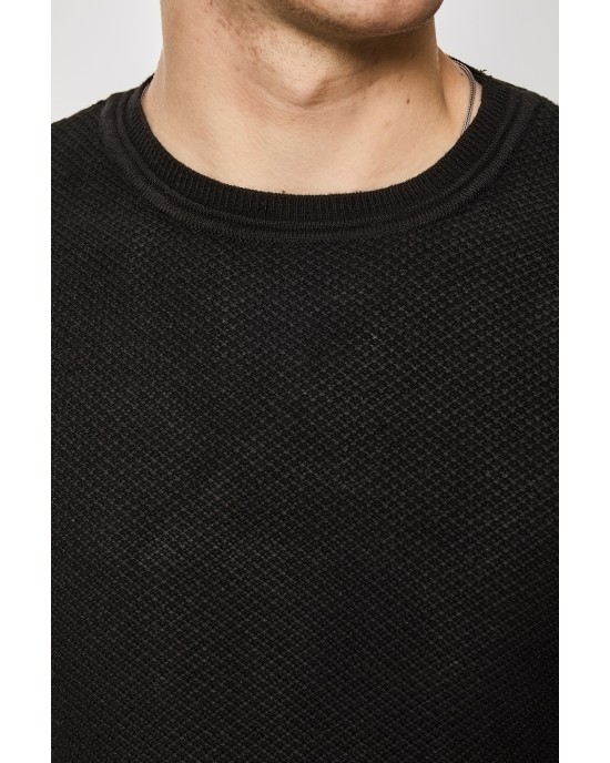 Μπλούζα πλεκτή Artisti Italiani μαύρη ΠΛΕΚΤΕΣ