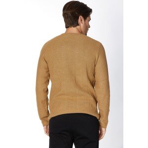 Μπλούζα πλεκτή Jack n Jones κάμελ Μπλούζα πλεκτή Jack n Jones κάμελ