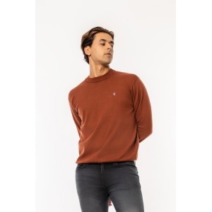 Μπλούζα πλεκτή Calvin Klein κεραμιδί Μπλούζα πλεκτή Calvin Klein κεραμιδί