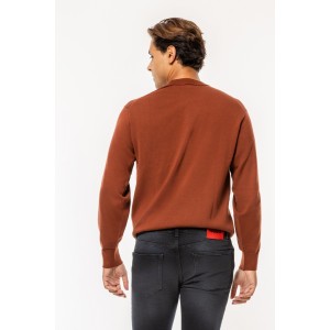 Μπλούζα πλεκτή Calvin Klein κεραμιδί Μπλούζα πλεκτή Calvin Klein κεραμιδί