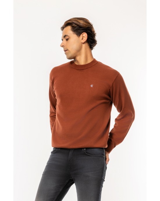 Μπλούζα πλεκτή Calvin Klein κεραμιδί ΠΛΕΚΤΕΣ