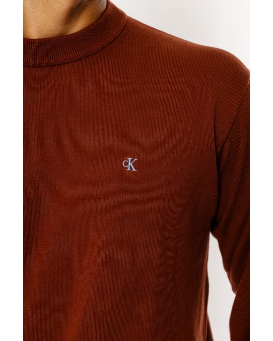 Μπλούζα πλεκτή Calvin Klein κεραμιδί ΠΛΕΚΤΕΣ