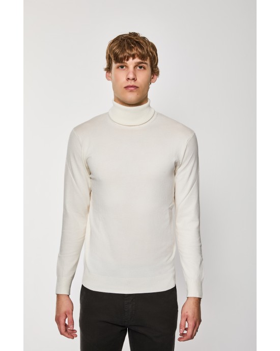 Μπλούζα πλεκτή Over/D άσπρη ΠΛΕΚΤΕΣ