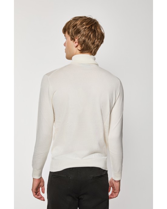 Μπλούζα πλεκτή Over/D άσπρη ΠΛΕΚΤΕΣ