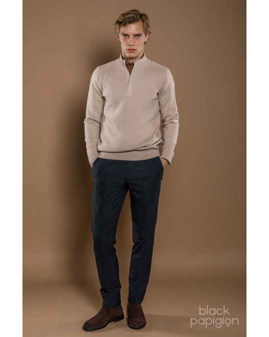 Μπλούζα πλεκτή Artisti Italiani μπεζ ΠΛΕΚΤΕΣ