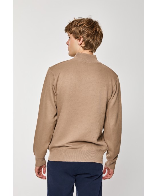 Μπλούζα πλεκτή Lexton μπεζ ΠΛΕΚΤΕΣ