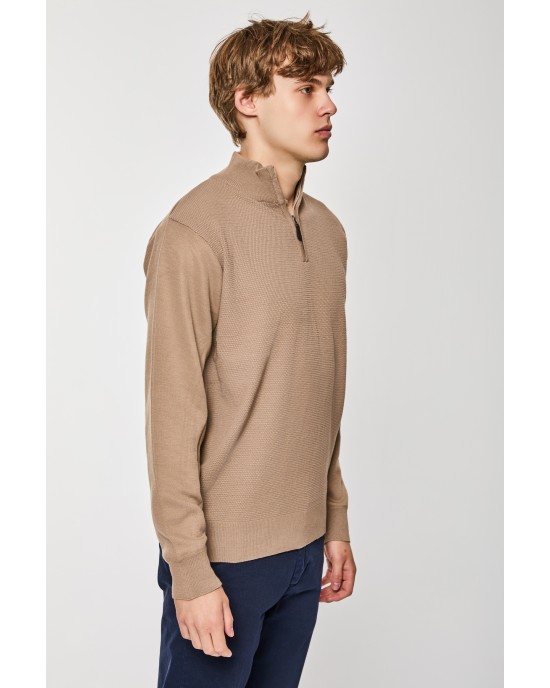 Μπλούζα πλεκτή Lexton μπεζ ΠΛΕΚΤΕΣ