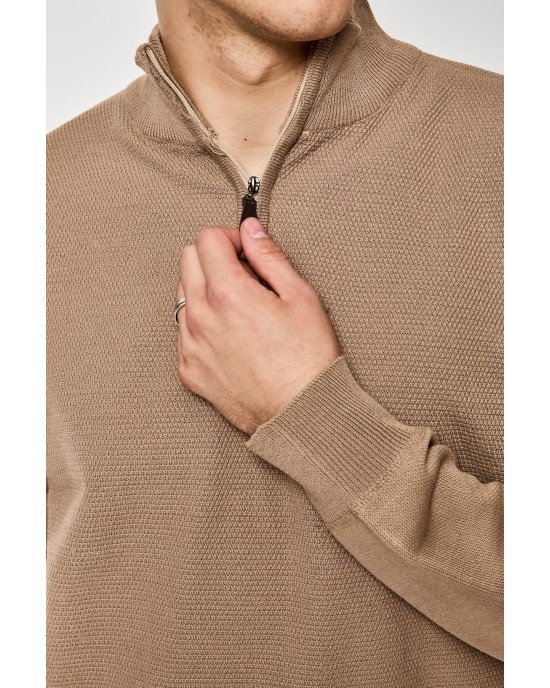 Μπλούζα πλεκτή Lexton μπεζ ΠΛΕΚΤΕΣ
