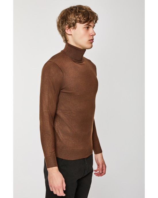 Μπλούζα πλεκτή Over/D καφέ ΠΛΕΚΤΕΣ