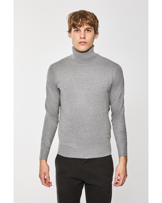 Μπλούζα πλεκτή Over/D γκρι ΠΛΕΚΤΕΣ