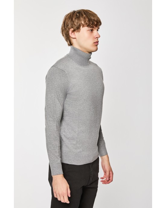 Μπλούζα πλεκτή Over/D γκρι ΠΛΕΚΤΕΣ