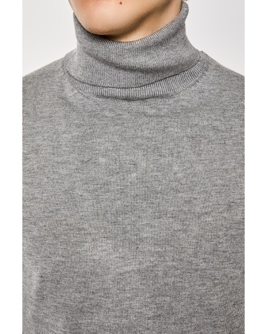 Μπλούζα πλεκτή Over/D γκρι ΠΛΕΚΤΕΣ