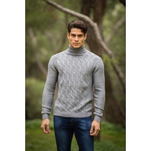 Μπλούζα πλεκτή ζιβάγκο γκρι Μπλούζα πλεκτή ζιβάγκο γκρι