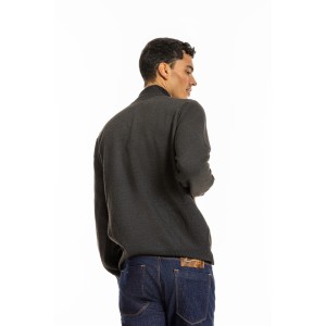 Μπλούζα πλεκτή Lexton γκρι σκούρα