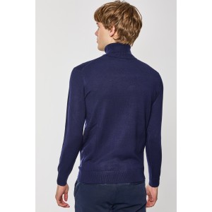 Μπλούζα πλεκτή Over/D μπλέ