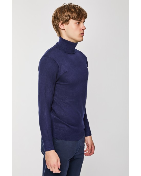 Μπλούζα πλεκτή Over/D μπλέ ΠΛΕΚΤΕΣ