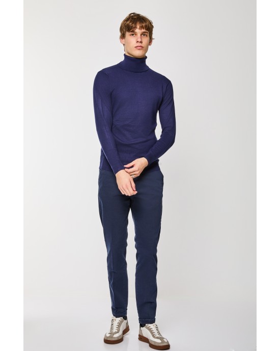 Μπλούζα πλεκτή Over/D μπλέ ΠΛΕΚΤΕΣ