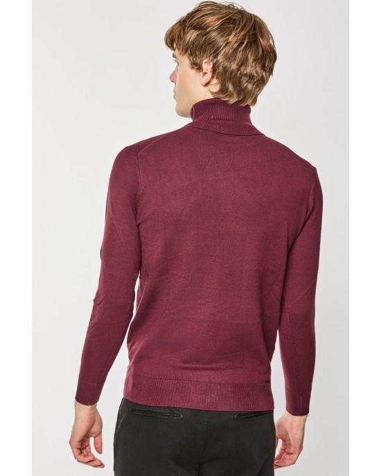 Μπλούζα πλεκτή Over/D μπόρντο ΠΛΕΚΤΕΣ