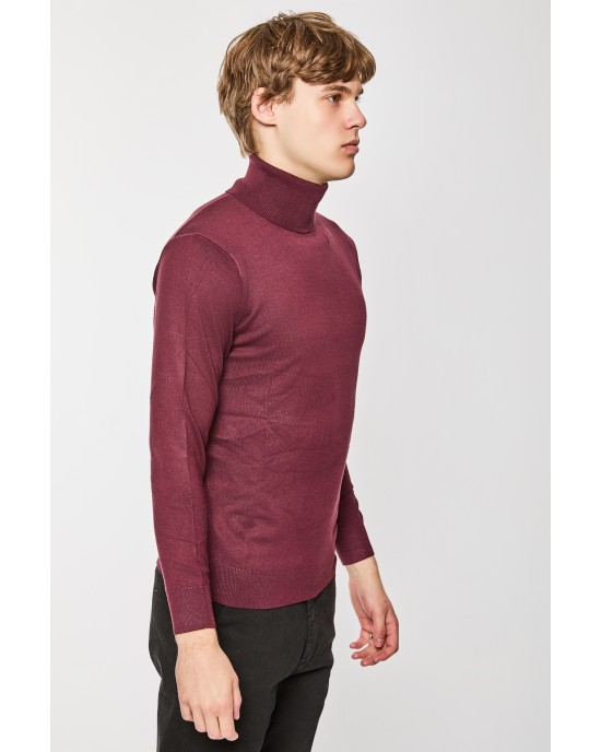 Μπλούζα πλεκτή Over/D μπόρντο ΠΛΕΚΤΕΣ