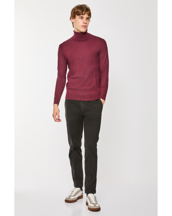 Μπλούζα πλεκτή Over/D μπόρντο ΠΛΕΚΤΕΣ