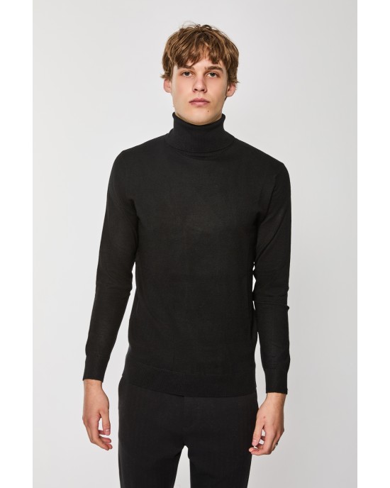 Μπλούζα πλεκτή Over/D μαύρη ΠΛΕΚΤΕΣ