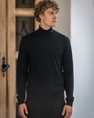 Μπλούζα Hugo πλεκτή μαύρη