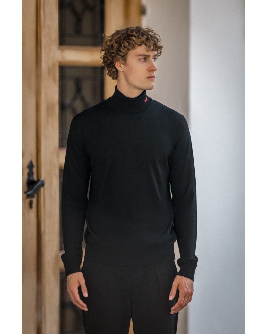 Μπλούζα Hugo πλεκτή μαύρη ΠΛΕΚΤΕΣ