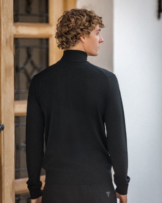 Μπλούζα Hugo πλεκτή μαύρη