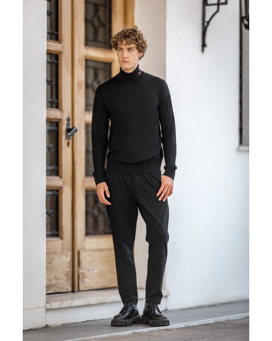 Μπλούζα Hugo πλεκτή μαύρη ΠΛΕΚΤΕΣ