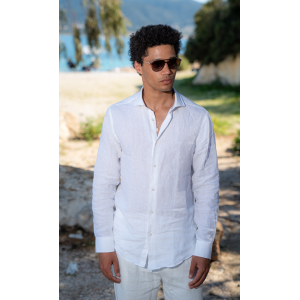 Πουκάμισο 19V69 Italia Versace Abbigliamento Amalfi άσπρο