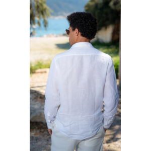 Πουκάμισο 19V69 Italia Versace Abbigliamento Amalfi άσπρο