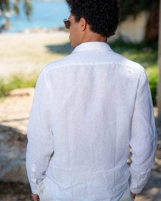 Πουκάμισο 19V69 Italia Versace Abbigliamento Amalfi άσπρο