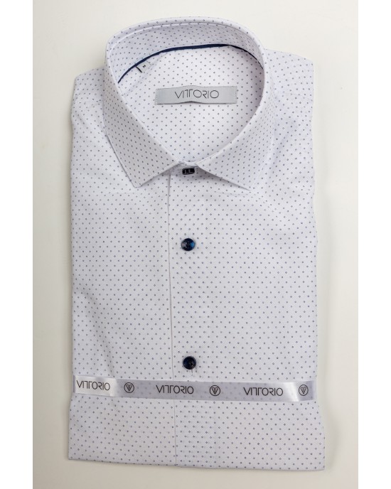 Πουκάμισο Vittorio άσπρο SLIM FIT