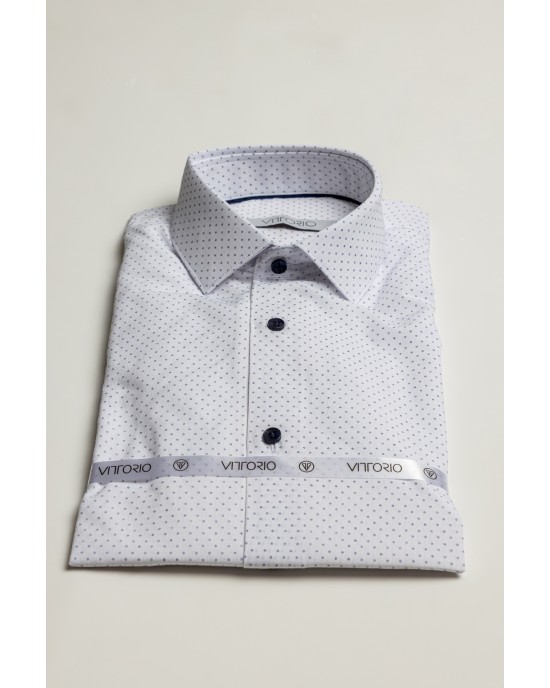Πουκάμισο Vittorio άσπρο SLIM FIT