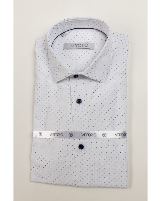 Πουκάμισο Vittorio άσπρο SLIM FIT