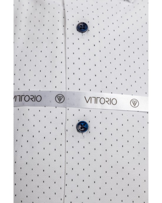 Πουκάμισο Vittorio άσπρο SLIM FIT