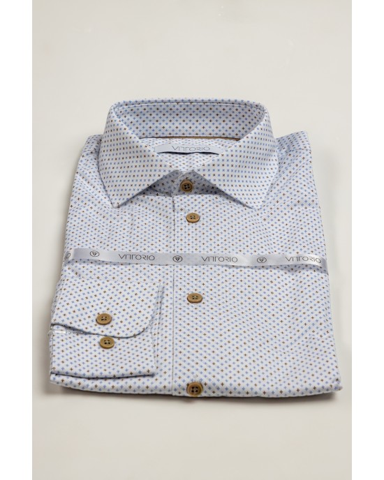 Πουκάμισο Vittorio άσπρο SLIM FIT